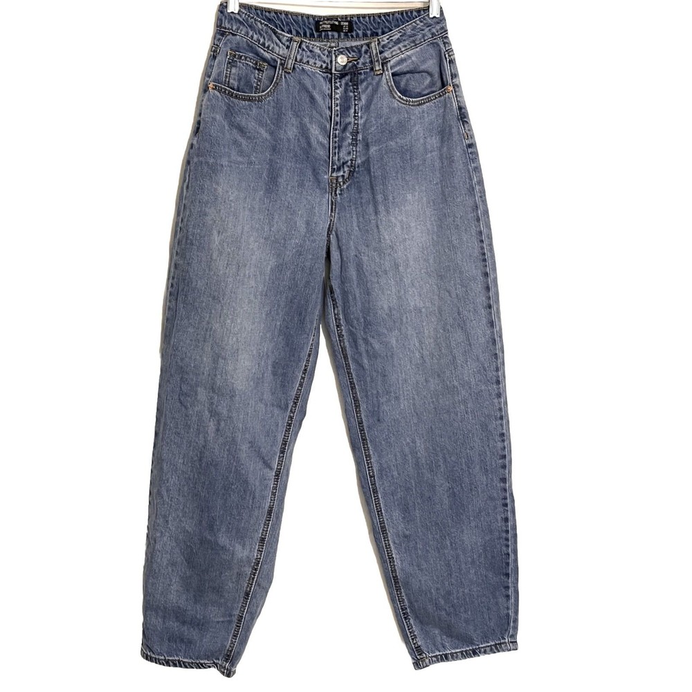 29x30 Wide High Waist Jeans Taper Button Fly Taper Boyfriend Prettylittlething 8